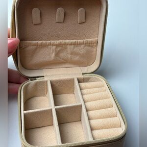 Tan jewelry small Travel Case
